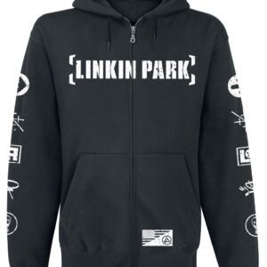 Linkin Park Hoodie Jacket Graffiti S to XXL for Men black