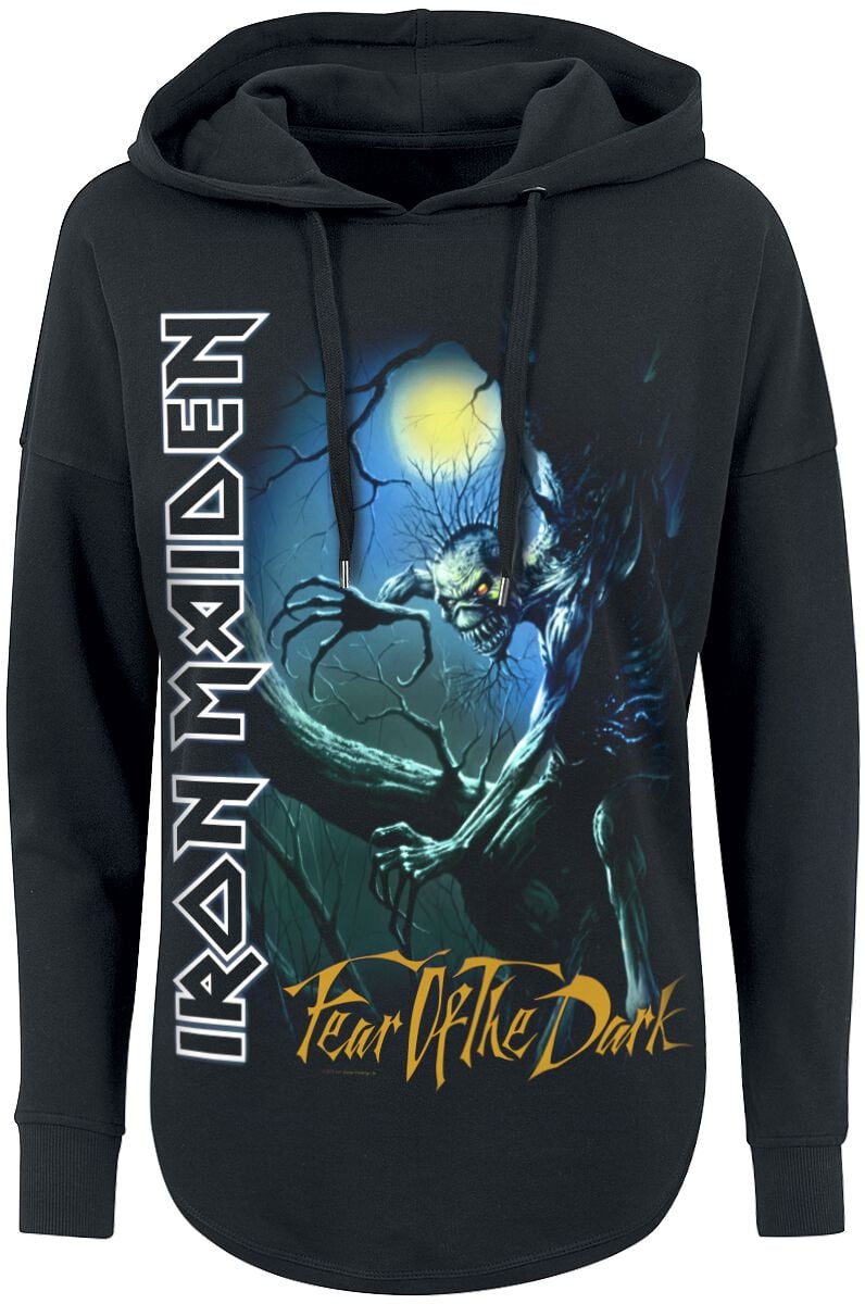 Iron Maiden Hoodie Fear Of The Dark S to L for Women black