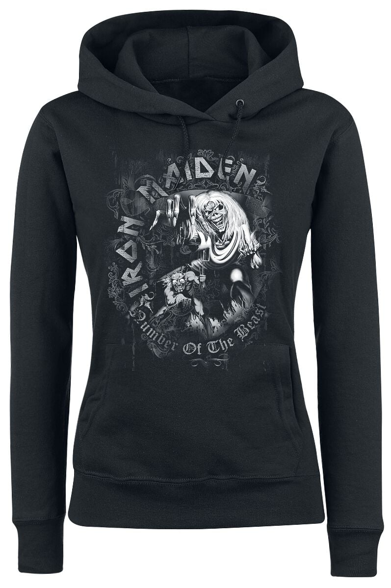 Iron Maiden Hoodie Number Of The Beast M to XXL for Women black