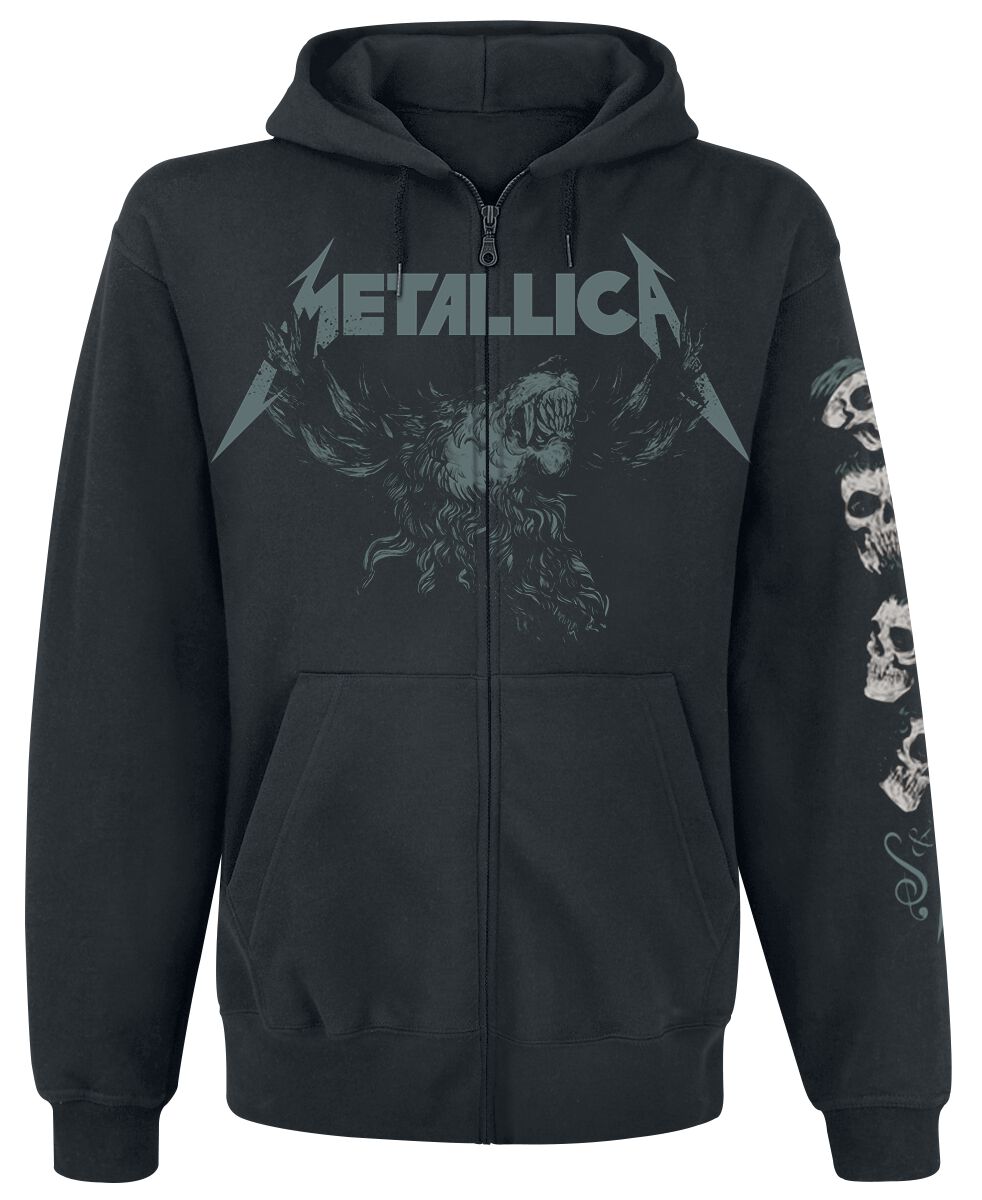 Metallica Hoodie Jacket S&M2 Skull S to 5XL for Men black