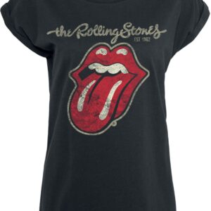 The Rolling Stones T-Shirt Plastered Tongue S to XXL for Women black