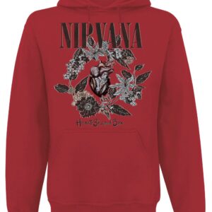 Nirvana Hoodie Heart Shaped Box S to XXL for Men red