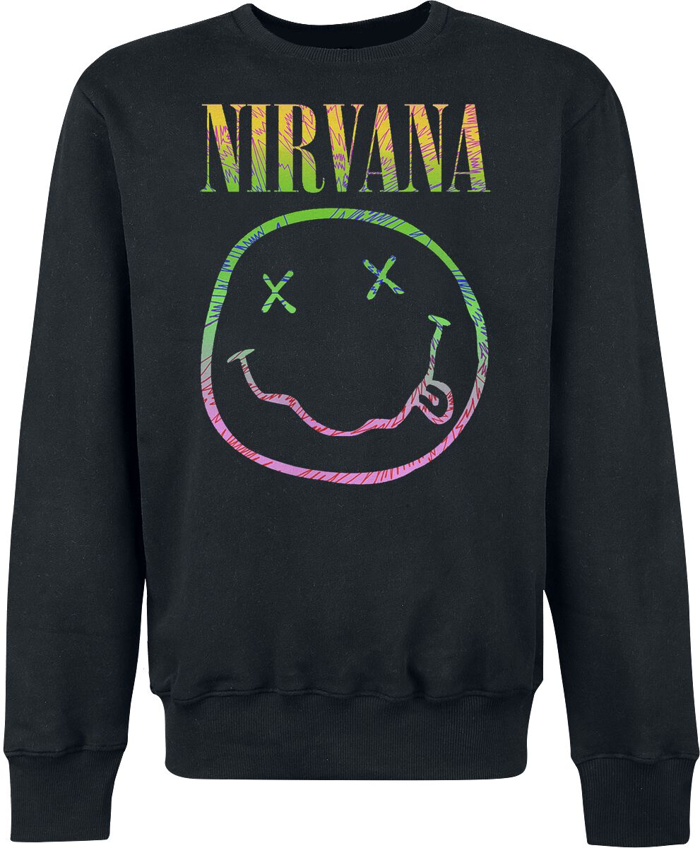 Nirvana Sweatshirt Sorbet Ray S to XXL for Men black