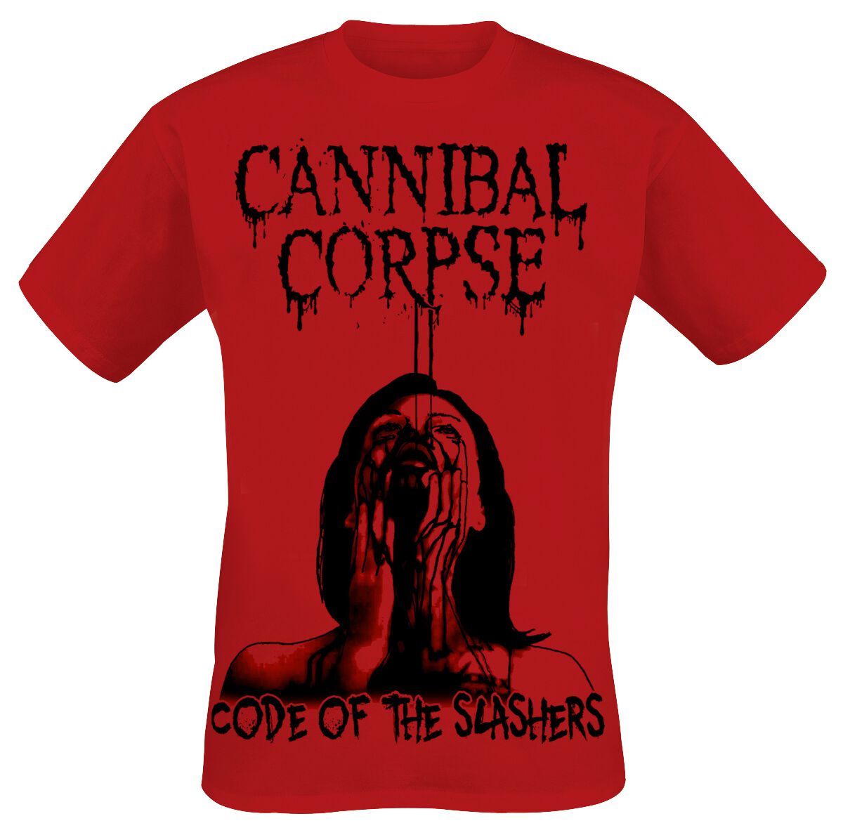 Cannibal Corpse T-Shirt Code Of Slashers S to XXL for Men red