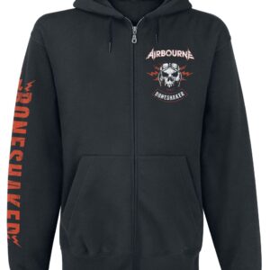Airbourne Hoodie Jacket Biker Boneshaker S to XXL for Men black