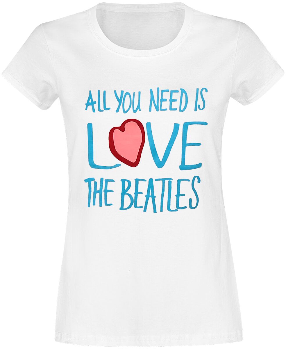 The Beatles T-Shirt Love XS to XL for Women white