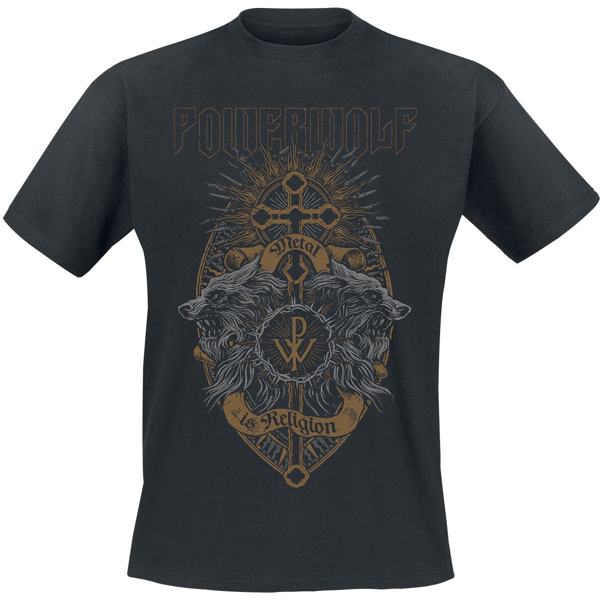 Powerwolf T-Shirt Crest Wolves S to XXL for Men black