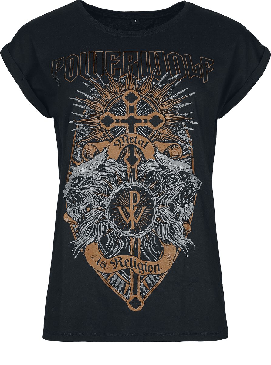 Powerwolf T-Shirt Crest Wolves S to XXL for Women black