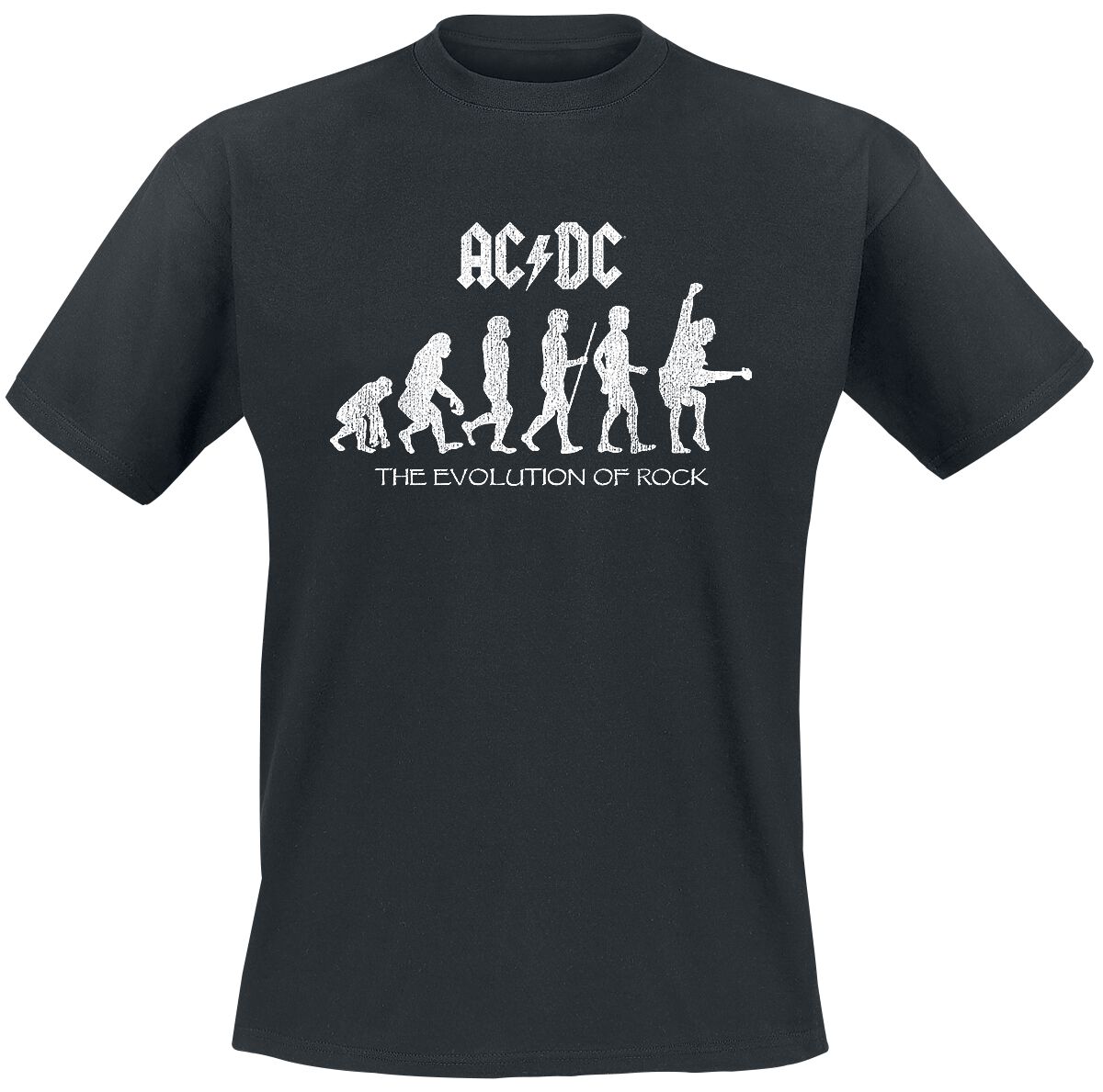 AC/DC T-Shirt Evolution Of Rock S to 5XL for Men black
