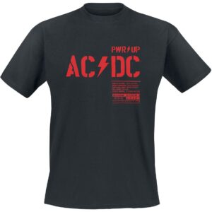 AC/DC T-Shirt PWR UP S to 5XL black