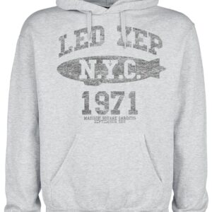 Led Zeppelin Hoodie LZ College S to XXL for Men grey