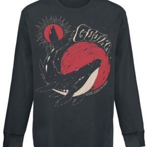 Gojira Sweatshirt Whale Sun Moon S to XXL for Men black