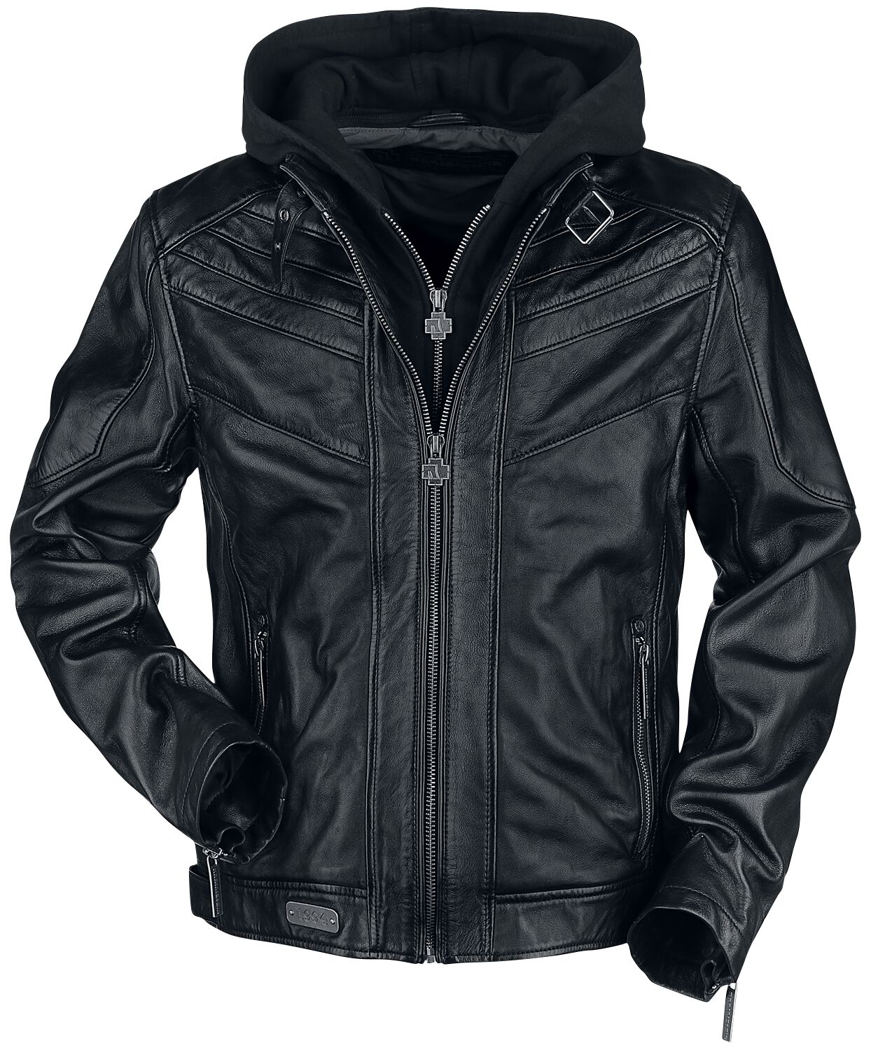 Rammstein Leather Jacket Logo S to 4XL for Men black