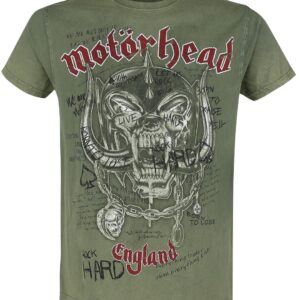 Motorhead T-Shirt Quotes S to XXL for Men khaki