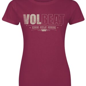 Volbeat T-Shirt Distressed Logo L to XL for Women red