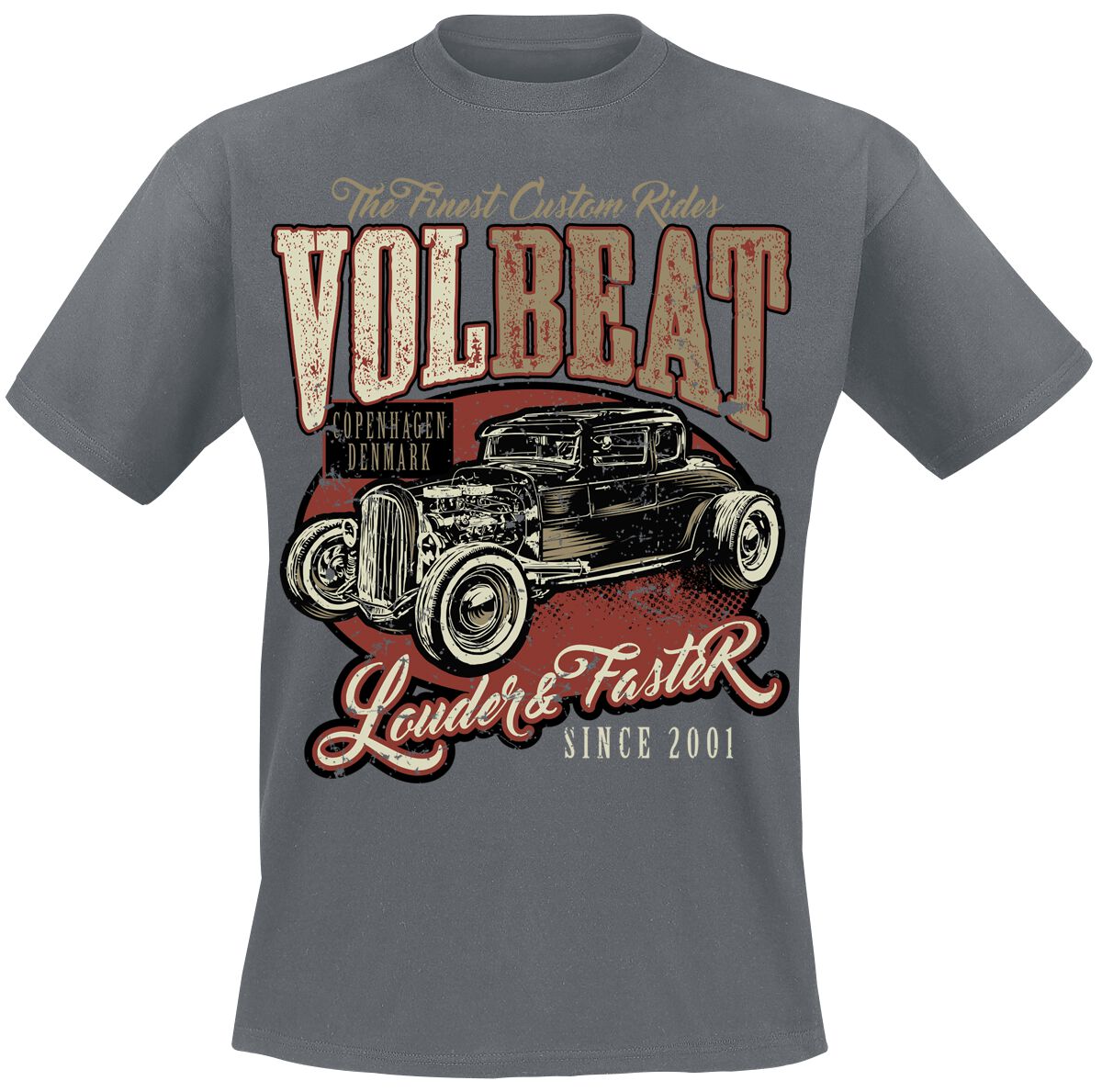 Volbeat T-Shirt Louder And Faster S to XXL for Men grey