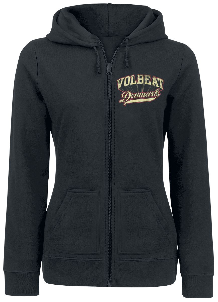 Volbeat Hoodie Jacket Rise From Denmark S to XXL for Women black