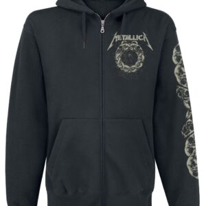 Metallica Hoodie Jacket Snake Ring S to XXL for Men black