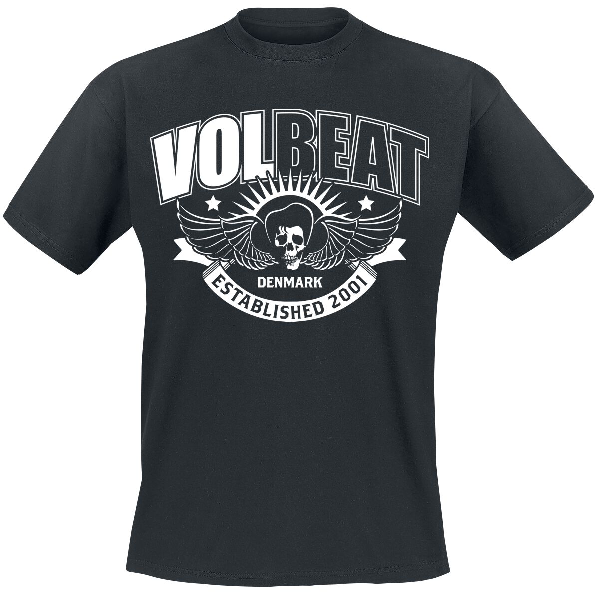 Volbeat T-Shirt Skullwing Ribbon S to 5XL for Men black