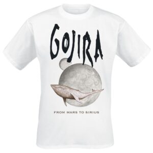 Gojira T-Shirt Whale From Mars S to XXL for Men white
