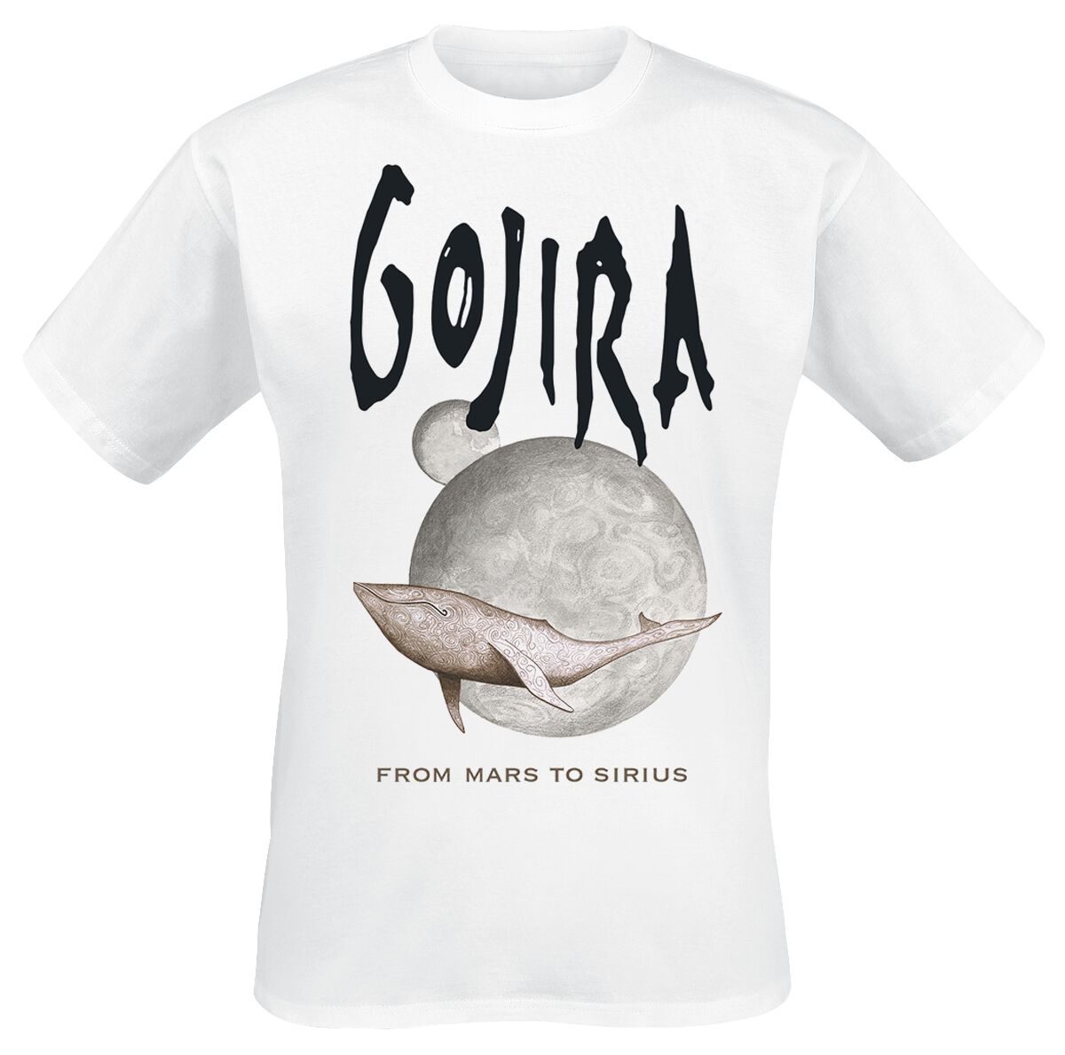 Gojira T-Shirt Whale From Mars S to XXL for Men white