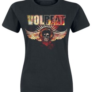 Volbeat T-Shirt Burning Skullwing S to XXL for Women black