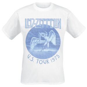 Led Zeppelin T-Shirt Tour 75 S to XXL for Men white
