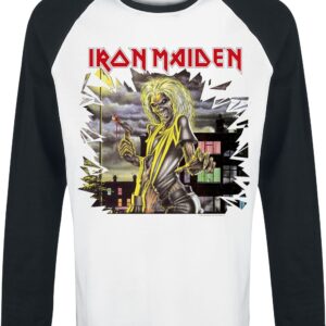 Iron Maiden Long-sleeve Shirt Killers Shatter S to 3XL for Men white-black