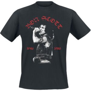 Bon Scott T-Shirt Live Photo M to 3XL for Men black