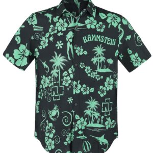 Rammstein Short-sleeved Shirt Mein Land S to 5XL for Men black-green
