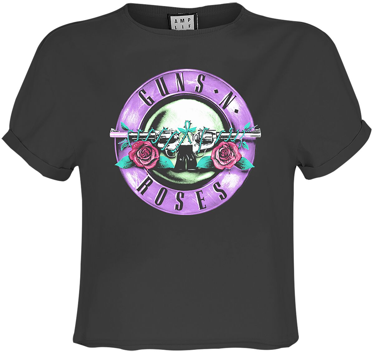 Guns N' Roses T-Shirt Amplified Collection Tonal Bullet XS to XL for Women charcoal
