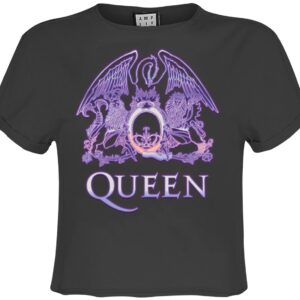 Queen T-Shirt Amplified Collection Neon Sign S to XL for Women charcoal