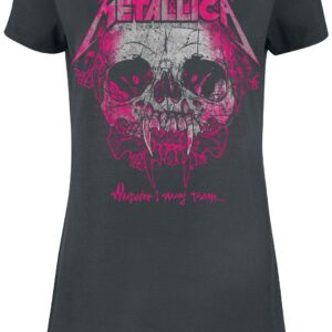 Metallica Mini Dress Amplified Collection Wherever I May Roam Pink Ink S to XXL for Women charcoal