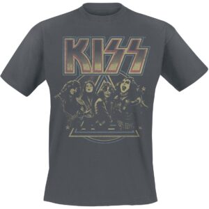 Kiss T-Shirt Vintage Pyramid S to XXL for Men charcoal