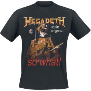Megadeth T-Shirt So What Vintage Tracklist S to XXL for Men black