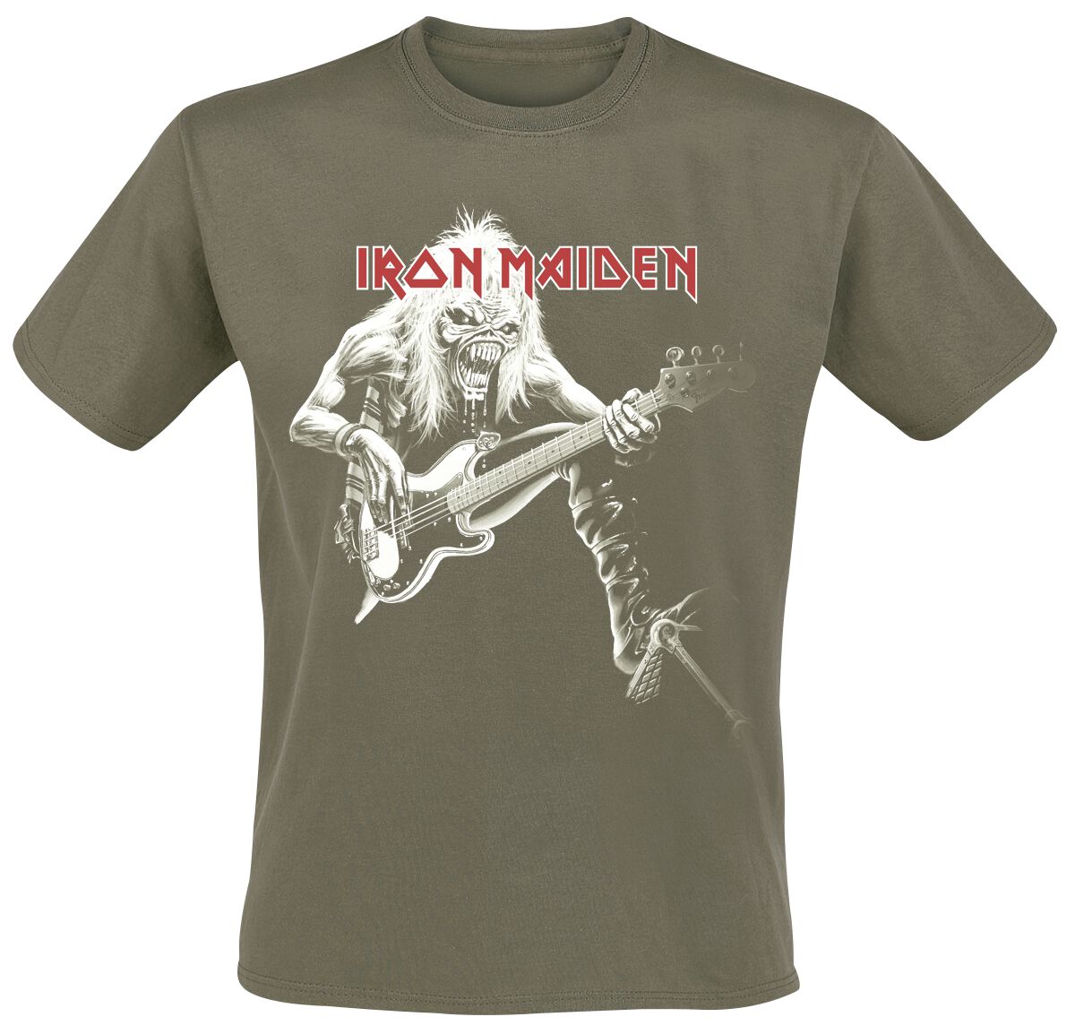 Iron Maiden T-Shirt Eddie Bass S to 4XL for Men green