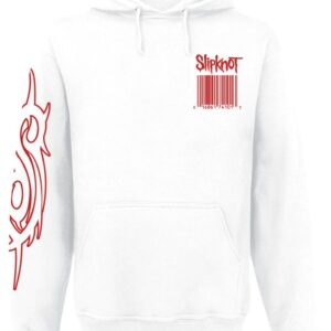 Slipknot Hoodie Wait & Bleed Barcode S to XXL for Men white
