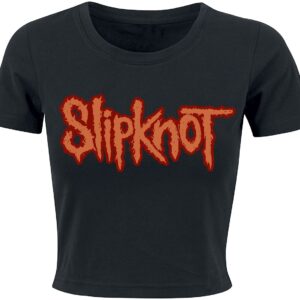 Slipknot T-Shirt Orange Logo S to XL for Women black