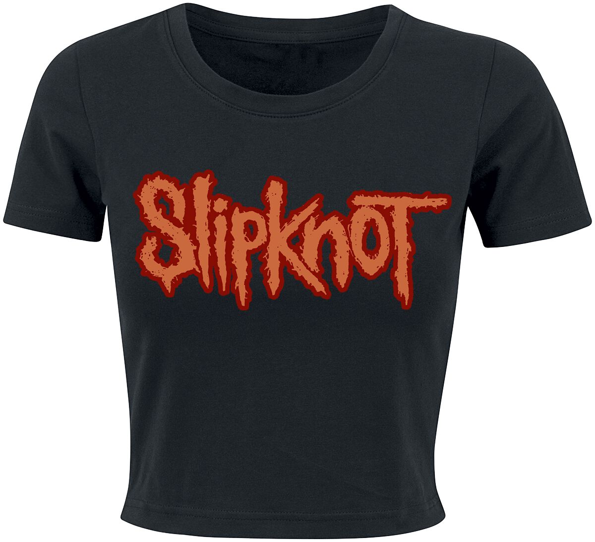 Slipknot T-Shirt Orange Logo S to XL for Women black