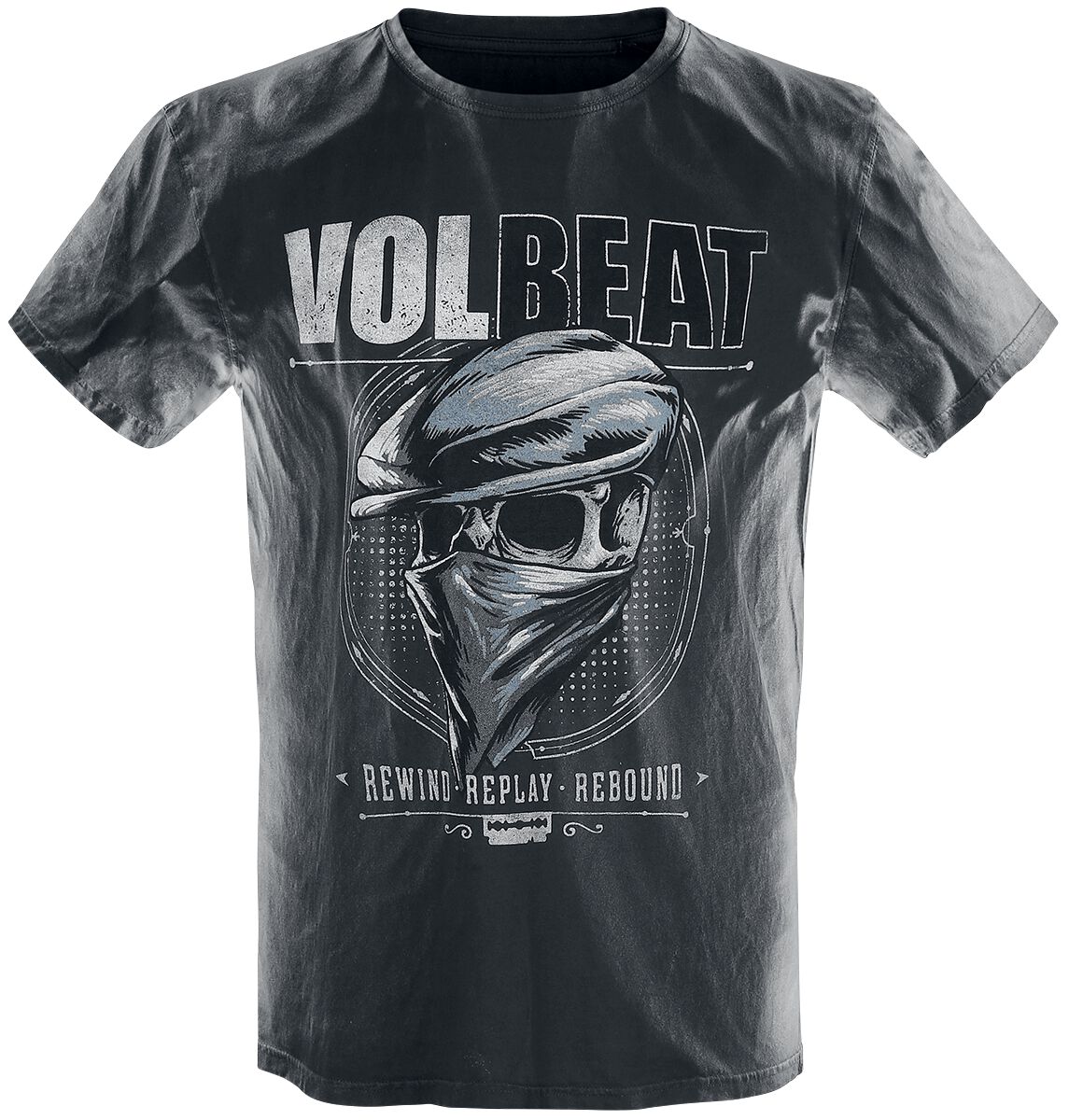 Volbeat T-Shirt Bandana Skull S to 4XL for Men light grey/black