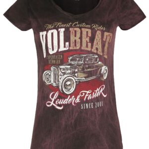 Volbeat T-Shirt Louder And Faster S to 4XL for Women dark red
