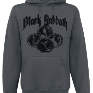 Black Sabbath Hoodie Multi Portrait S to 3XL for Men graphite