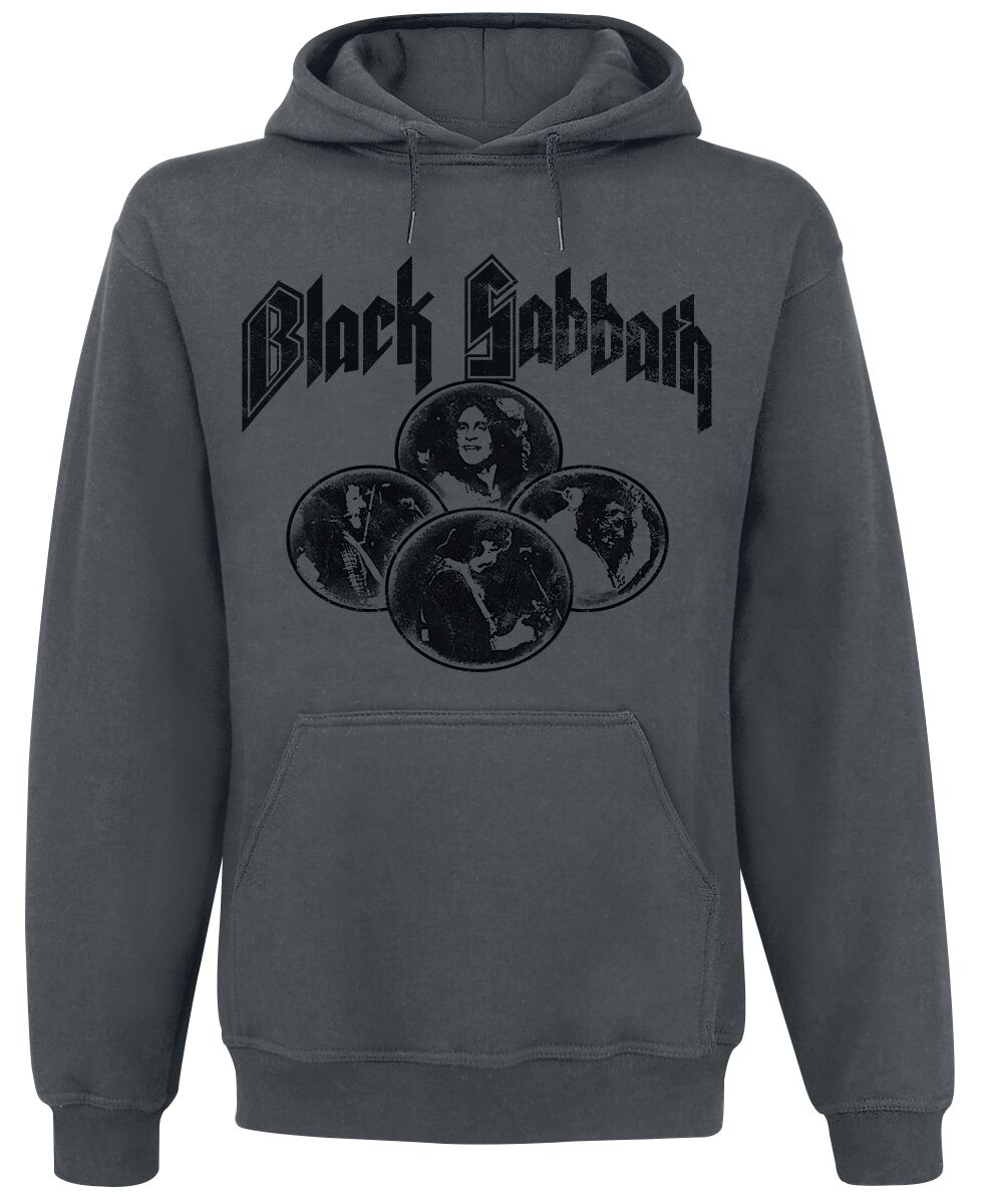 Black Sabbath Hoodie Multi Portrait S to 3XL for Men graphite