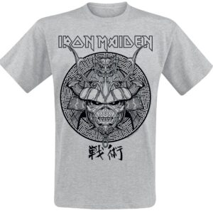 Iron Maiden T-Shirt Samurai Eddie Black Graphic S to XXL for Men grey