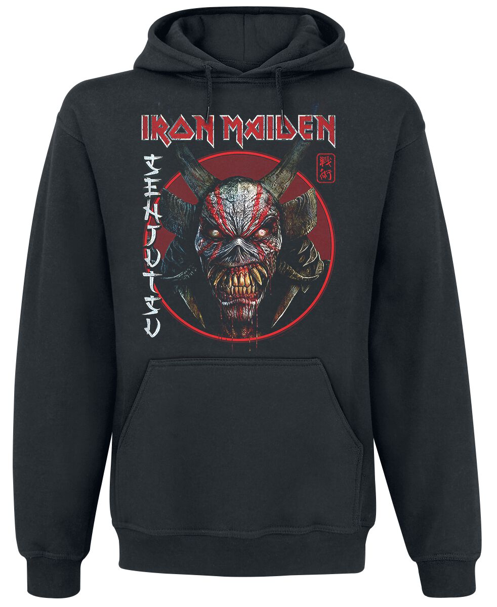 Iron Maiden Hoodie Senjutsu Eddie Face Circle S to XXL for Men black