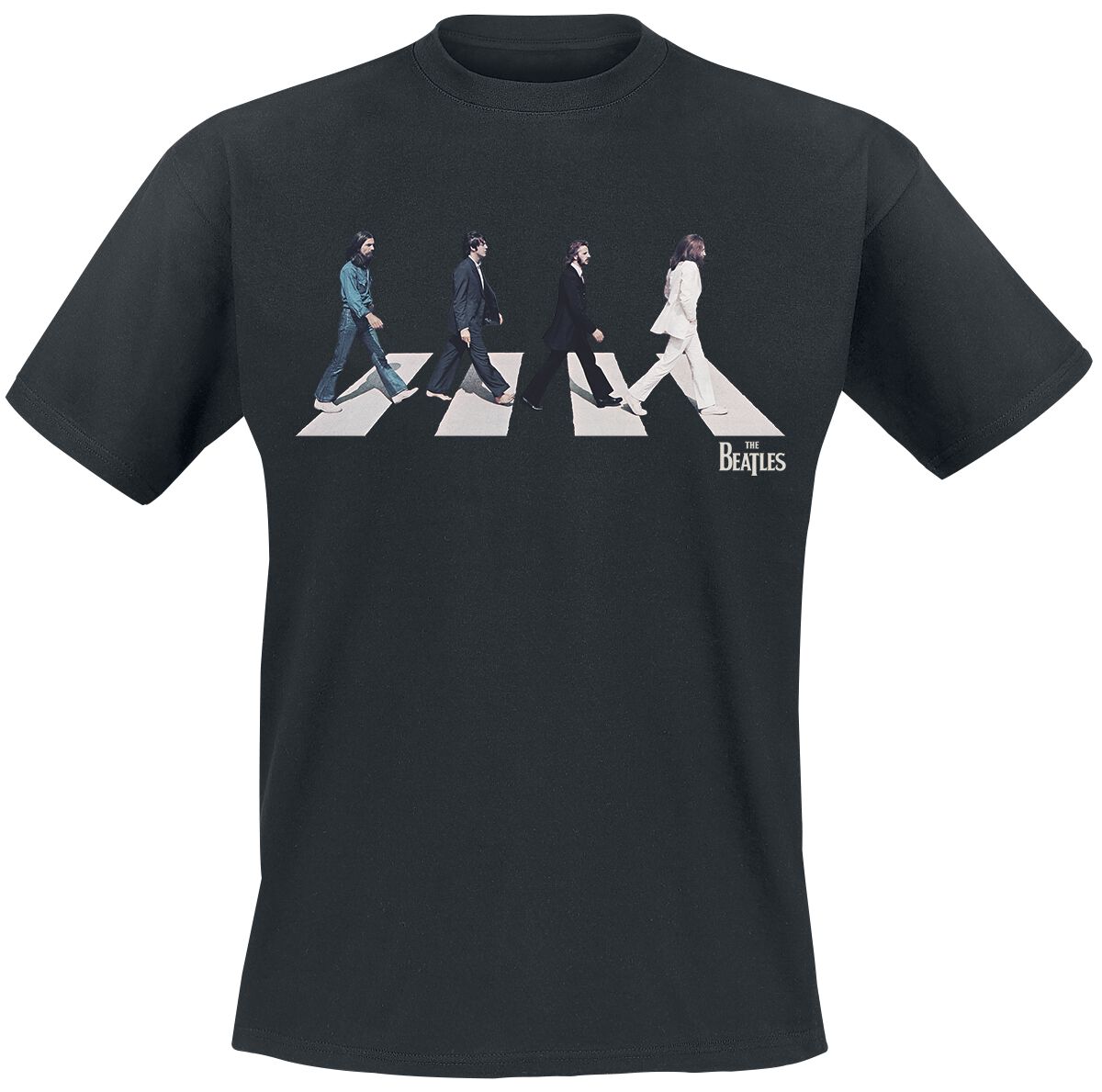 The Beatles T-Shirt Abbey Road Silhouette S to 3XL for Men black