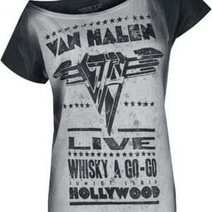 Van Halen T-Shirt Hollywood S to XXL for Women black-white