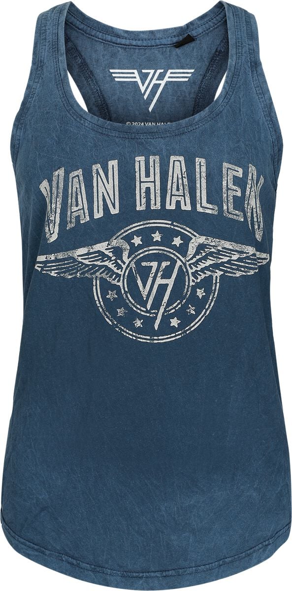 Van Halen Top Wings Logo S to XXL for Women navy