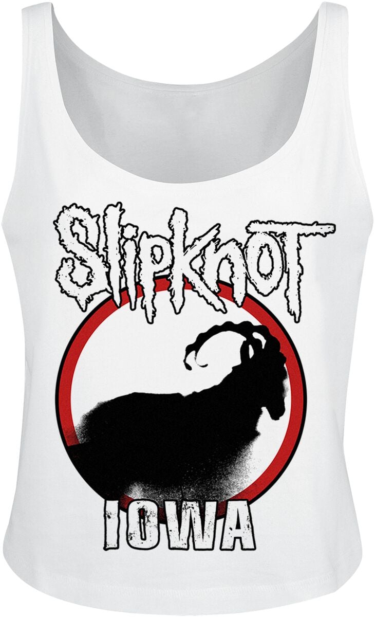 Slipknot Tanktop Iowa Goat Silhouette M to XXL for Women white