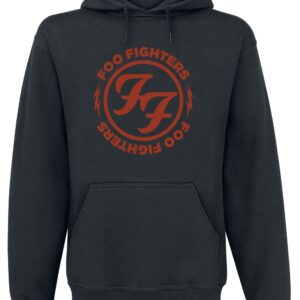 Foo Fighters Hoodie Logo Red Circle S to XXL for Men black